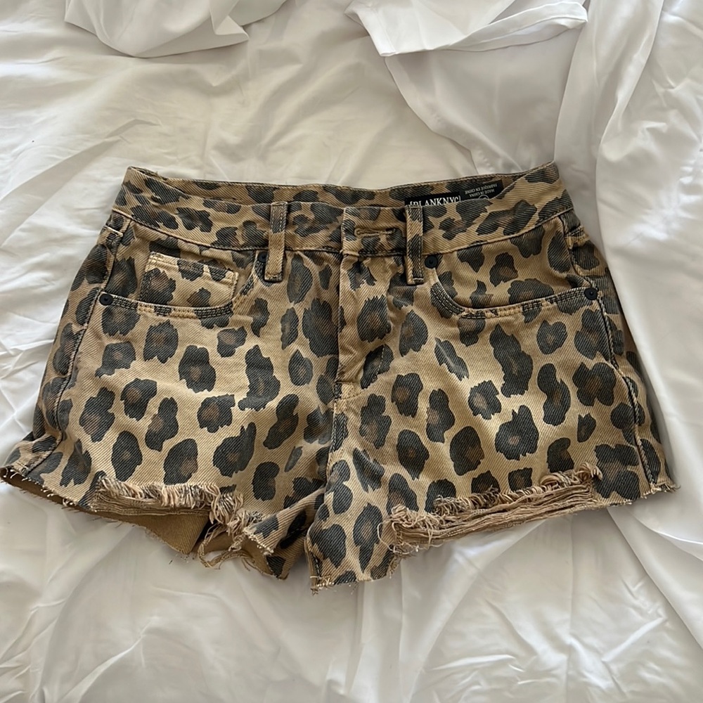cheetah jean shorts